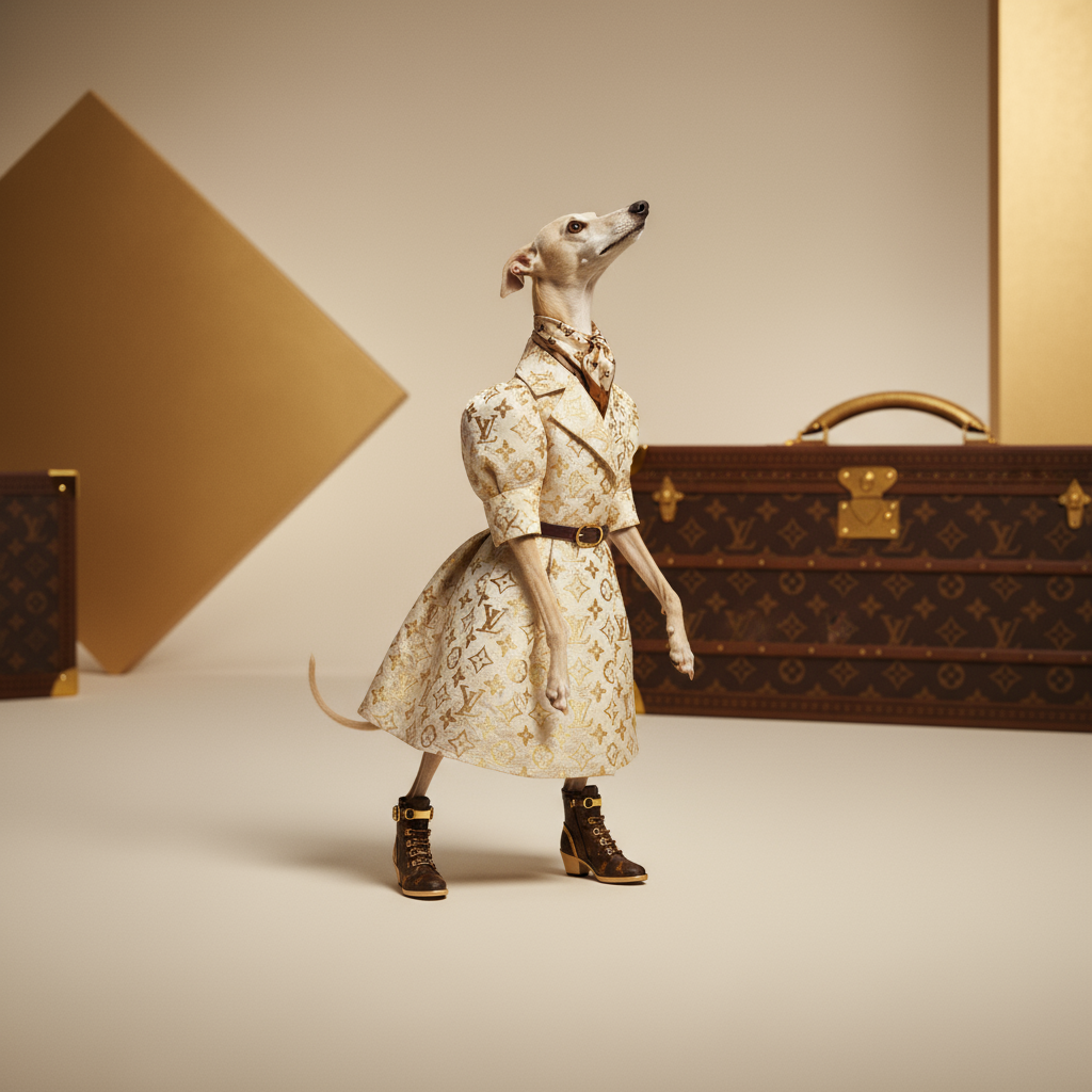 TIKA in Louis Vuitton monogram dress